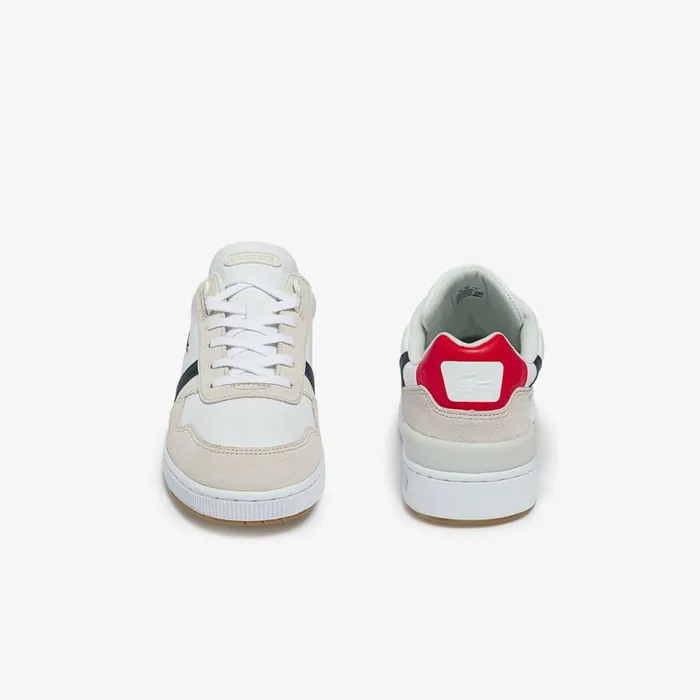 Sneakers Men Lacoste Men039s TClip Multicolor Leather and Suede Sneakers Whtnvyred 407