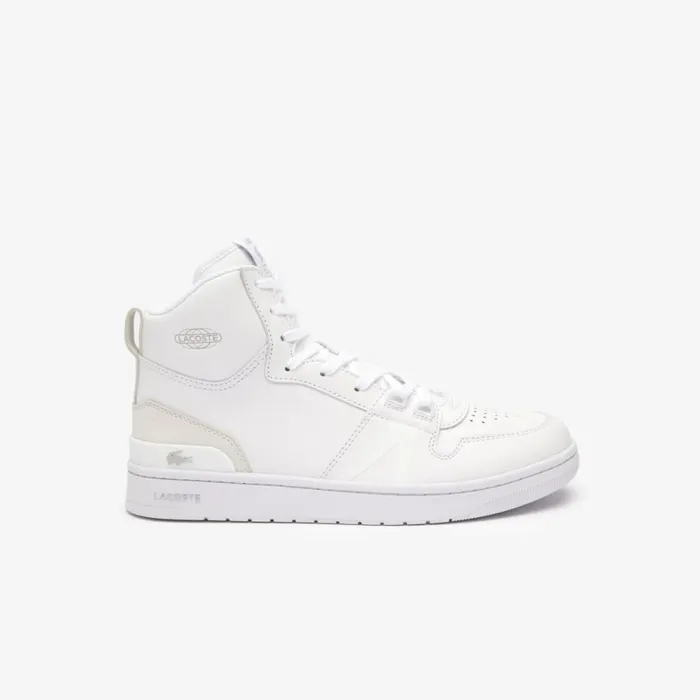 Sneakers Men Lacoste Mens L001 Mid Embossed Logo Sneakers Whitewhite 21g