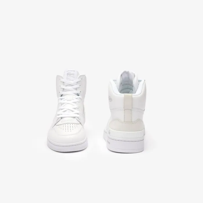 Sneakers Men Lacoste Mens L001 Mid Embossed Logo Sneakers Whitewhite 21g