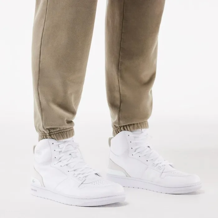 Sneakers Men Lacoste Mens L001 Mid Embossed Logo Sneakers Whitewhite 21g