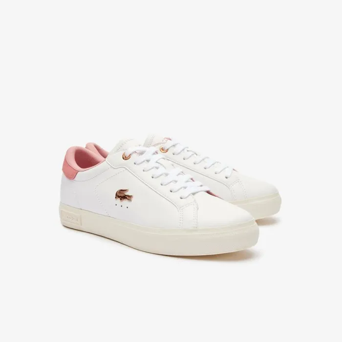 Sneakers Women Lacoste Women039s Powercourt Leather Sneakers Whtlt Pink 1y9
