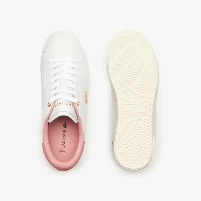 Sneakers Women Lacoste Women039s Powercourt Leather Sneakers Whtlt Pink 1y9