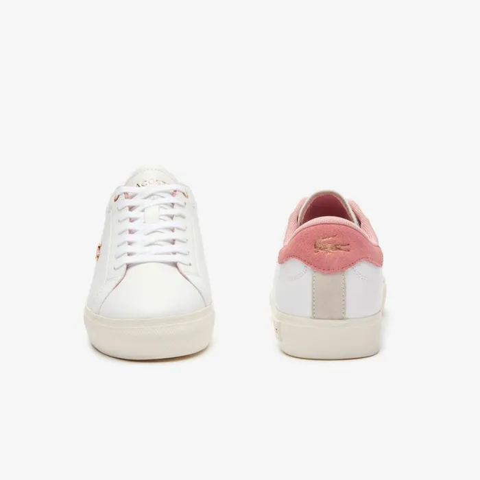 Sneakers Women Lacoste Women039s Powercourt Leather Sneakers Whtlt Pink 1y9