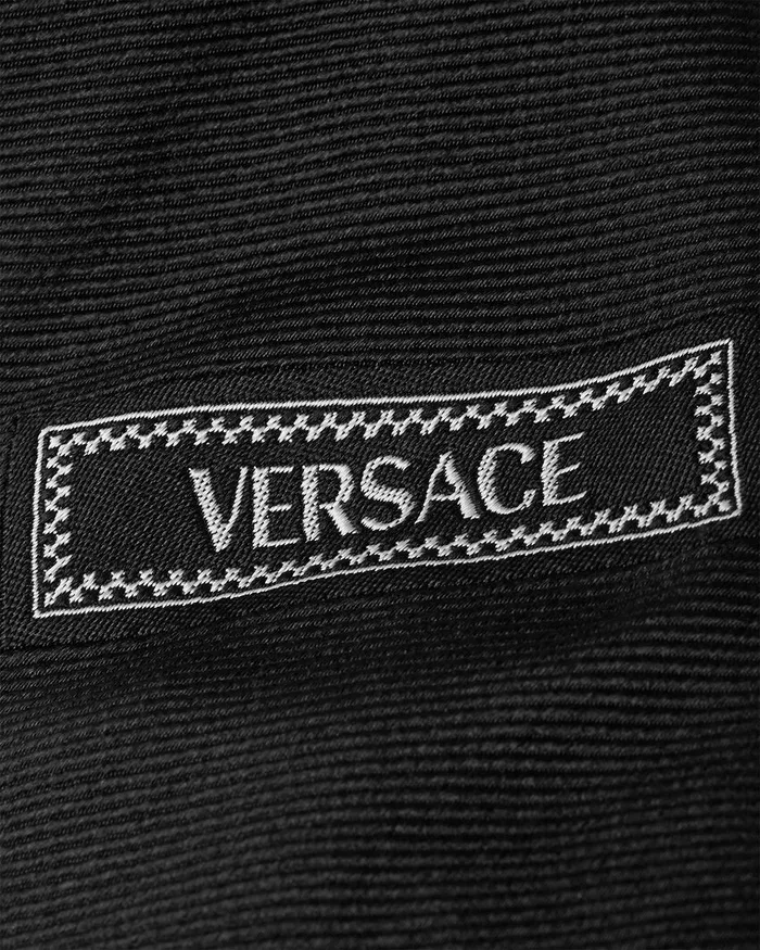Soft Accessories Men Versace 90s Vintage Logo Silk Tie Black