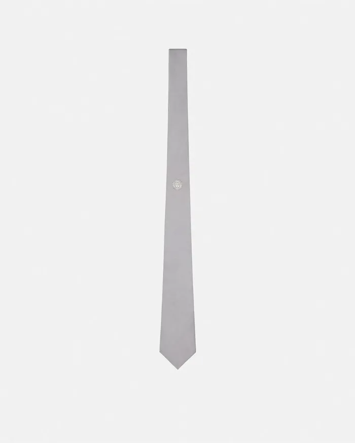 Soft Accessories Men Versace Medusa Silk Tie White