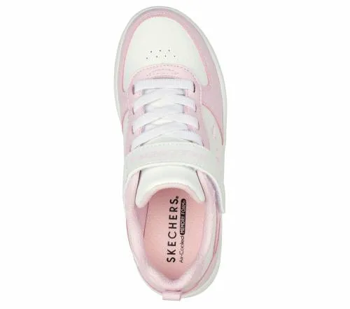 Sport Court 92 White Pink Kids SKECHERS Kids UK Sizes 9525