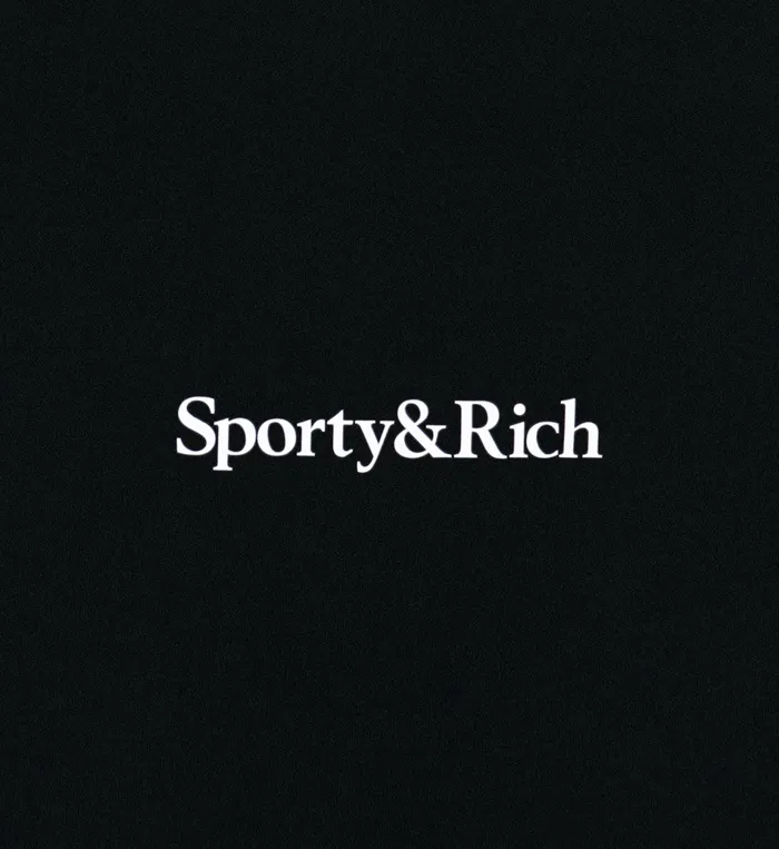 Sporty and Rich Activewear Women Serif Logo Legging 8211 BlackWhite
