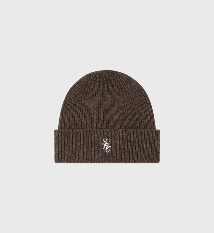 Sporty and Rich Beanies and Scarves Women SRC Wool Beanie 8211 Chocolate