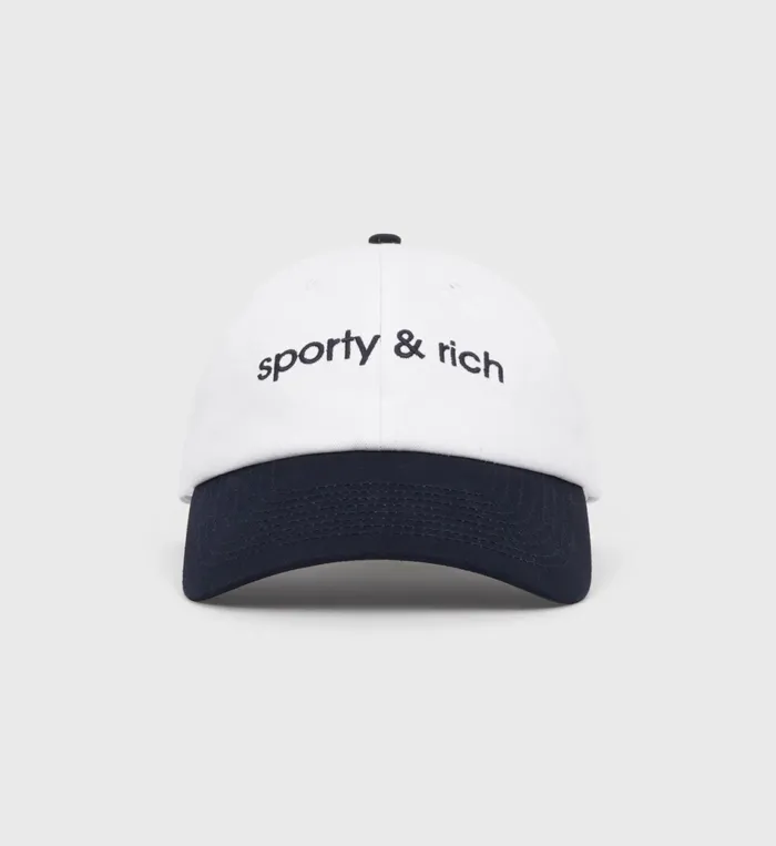 Sporty and Rich Hats Women Avant Garde Hat 8211 WhiteNavy