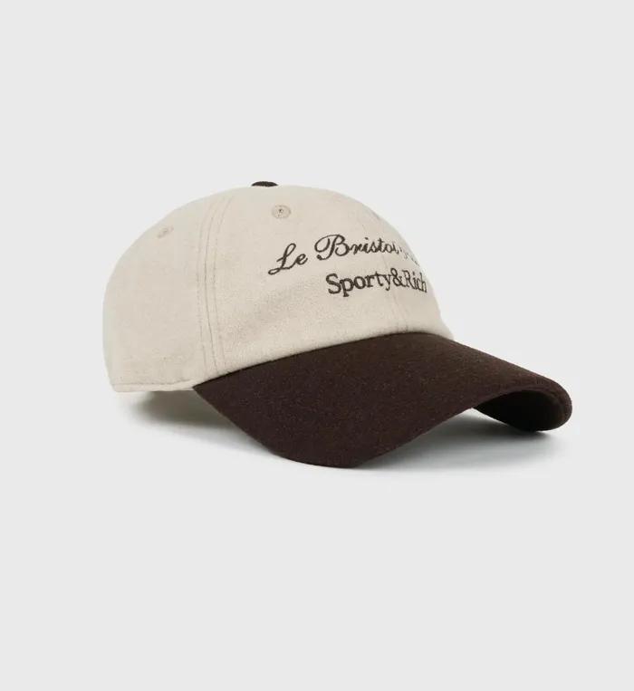 Sporty and Rich Hats Women Faubourg Wool Hat 8211 CreamChocolate