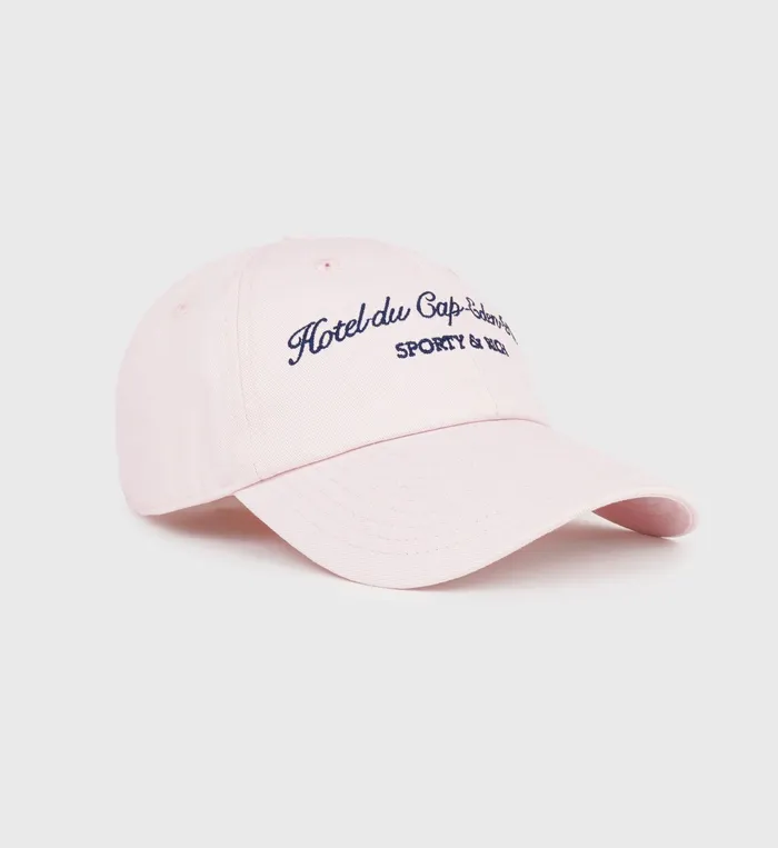 Sporty and Rich Hats Women Hotel Du Cap Cursive Hat 8211 Eden PinkNavy