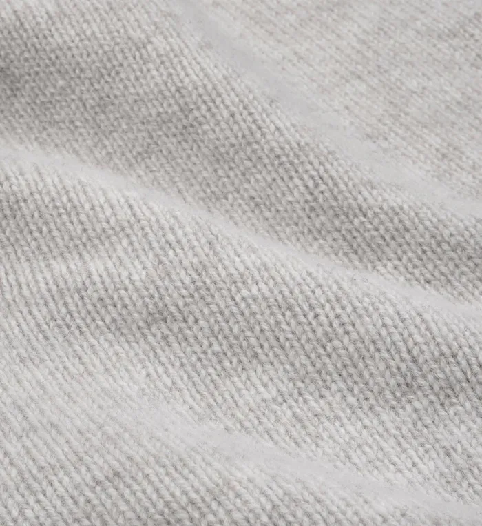 Sporty and Rich Knitwear Women Vendome Script Cashmere Trousers 8211 Heather GrayWhite