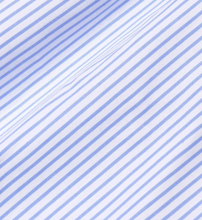 Sporty and Rich Shirting Women Serif Logo Boxer Shorts 8211 WhiteLight Blue Striped