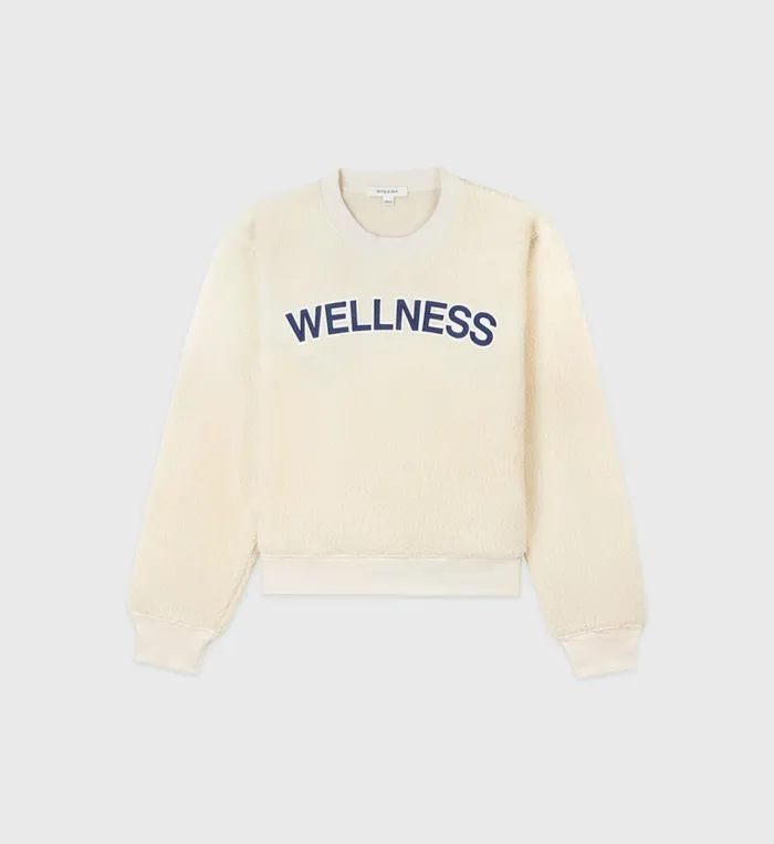 Sporty and Rich Sweatshirts Women Sherpa Wellness Crewneck 8211 Cream