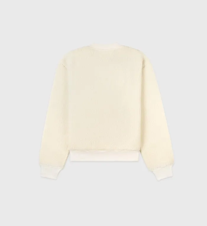 Sporty and Rich Sweatshirts Women Sherpa Wellness Crewneck 8211 Cream