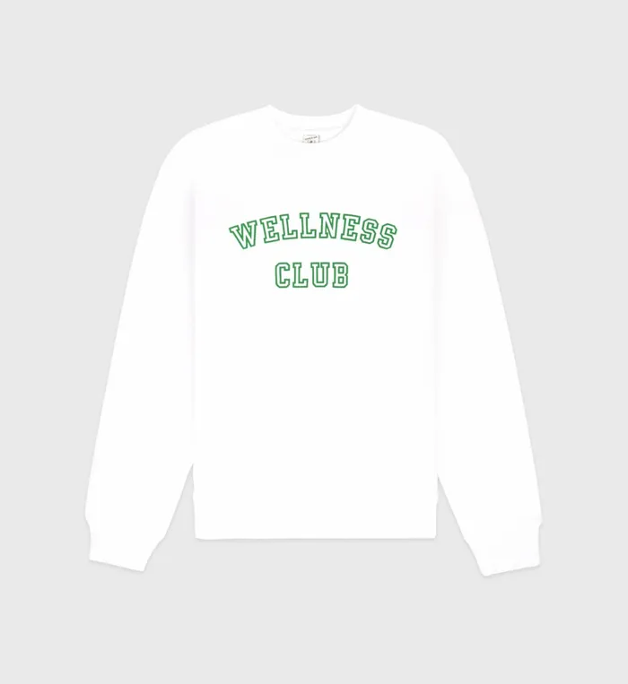 Sporty and Rich Sweatshirts Women Wellness Club Crewneck 8211 WhiteVerde