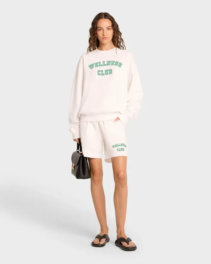 Sporty and Rich Sweatshirts Women Wellness Club Crewneck 8211 WhiteVerde