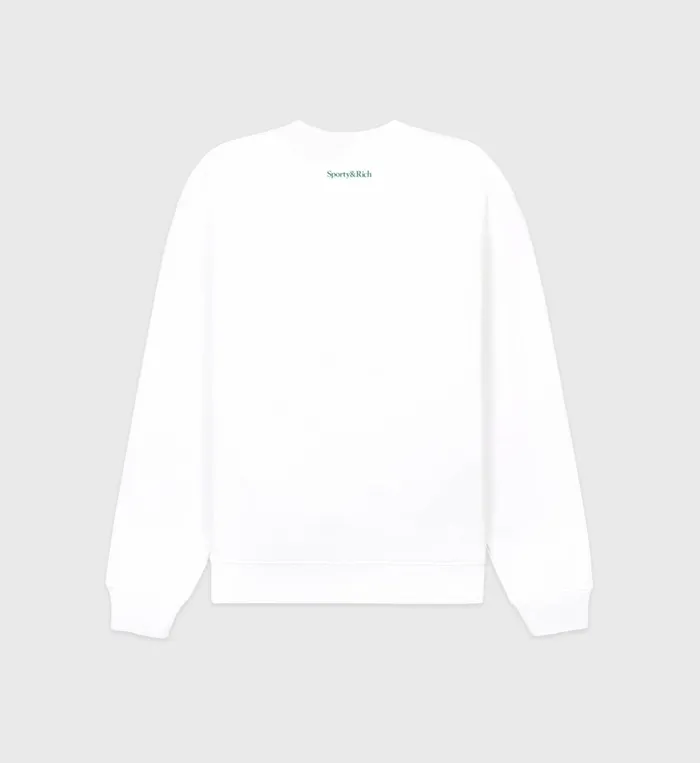Sporty and Rich Sweatshirts Women Wellness Club Crewneck 8211 WhiteVerde