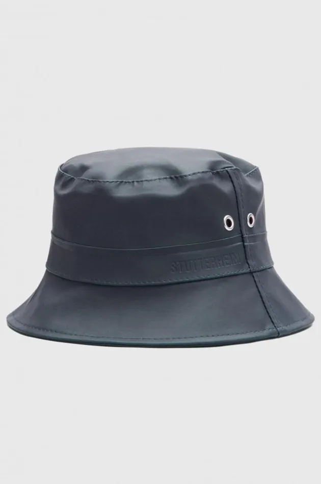 Stutterheim Beckholmen Bucket Hat Charcoal Women Bucket Hats