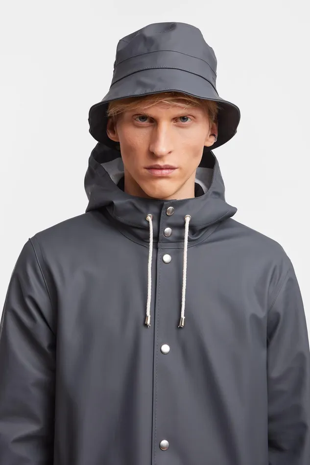 Stutterheim Beckholmen Bucket Hat Charcoal Women Bucket Hats