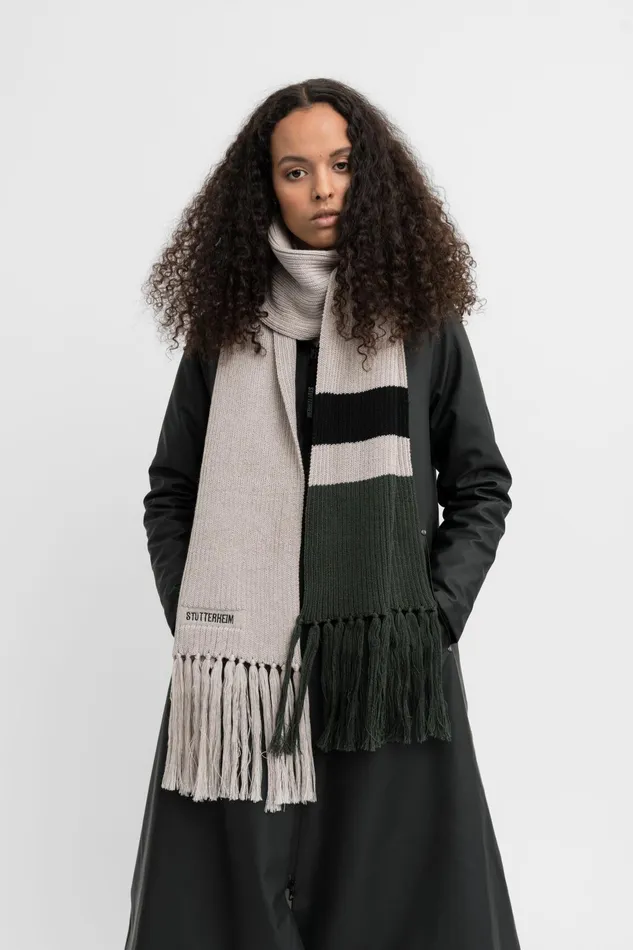 Stutterheim Fringe Scarf Light Sand Women Scarves