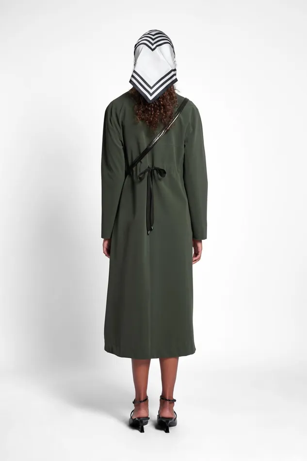Stutterheim Hornstull Matte Long Raincoat Green Women Trench Coats