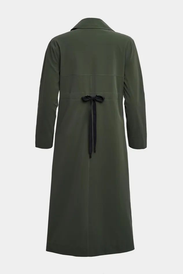 Stutterheim Hornstull Matte Long Raincoat Green Women Trench Coats
