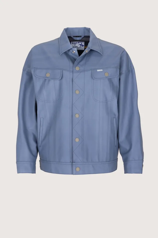 Stutterheim Lee X STUTTERHEIM Storm Rider Jacket Ash Blue Women Raincoats