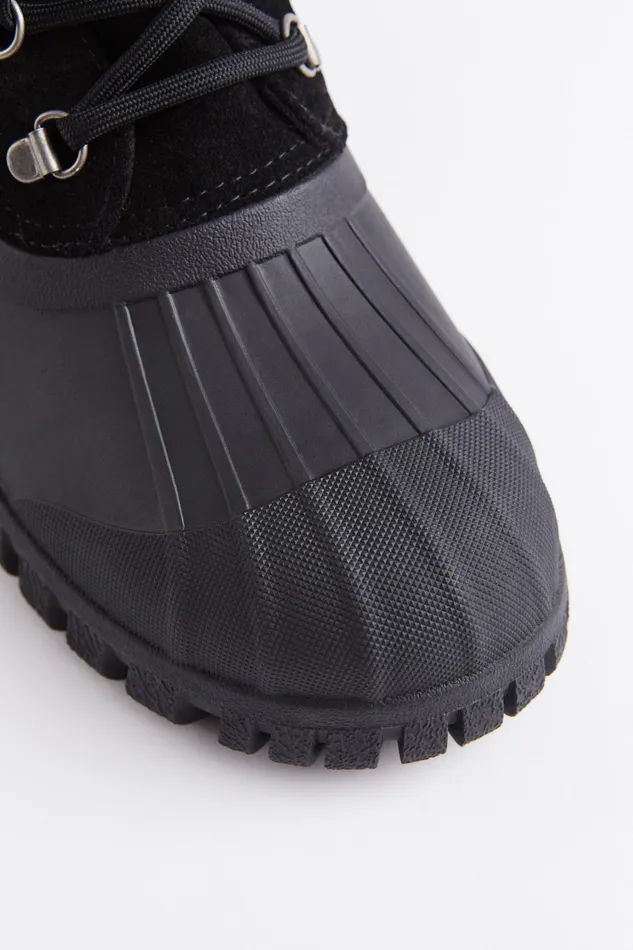 Stutterheim Patrol Boot Suede Black Women Lace Up Boots