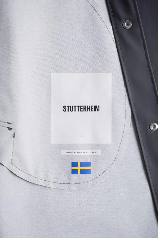 Stutterheim Stockholm Long Raincoat Charcoal Women Long Raincoats