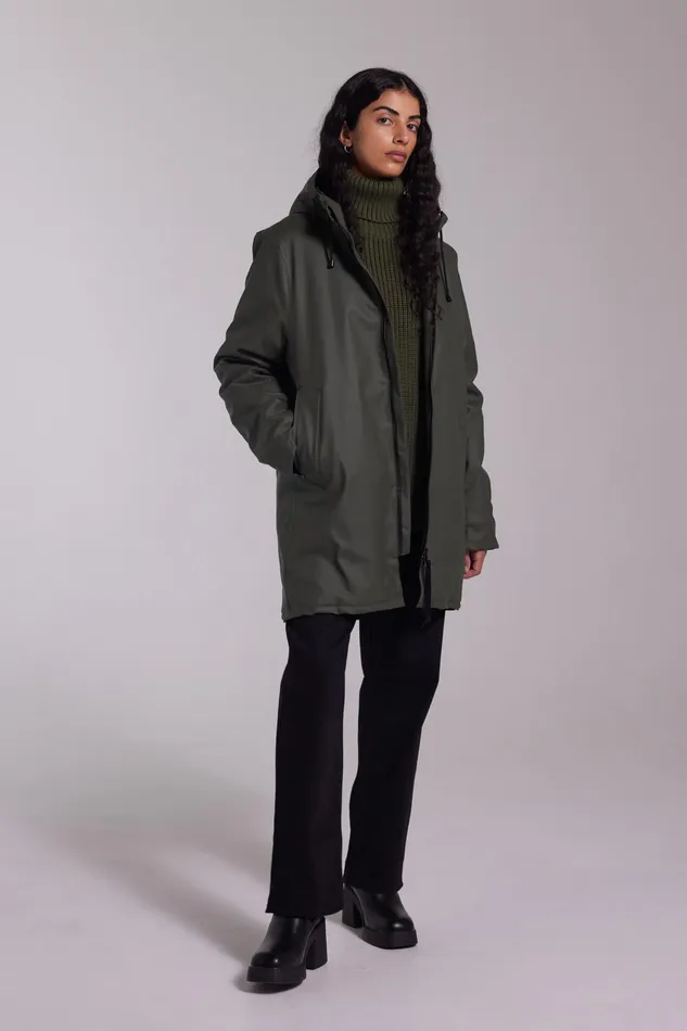 Stutterheim Stockholm Winter Jacket Green Women Winter Coats