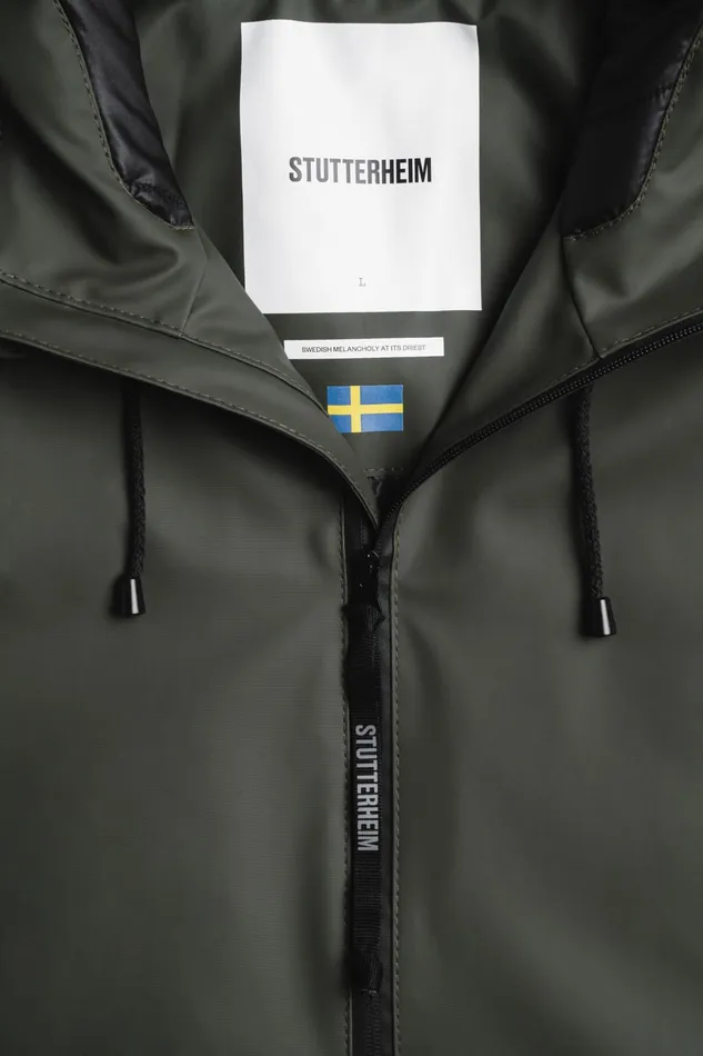 Stutterheim Stockholm Winter Jacket Green Women Winter Coats