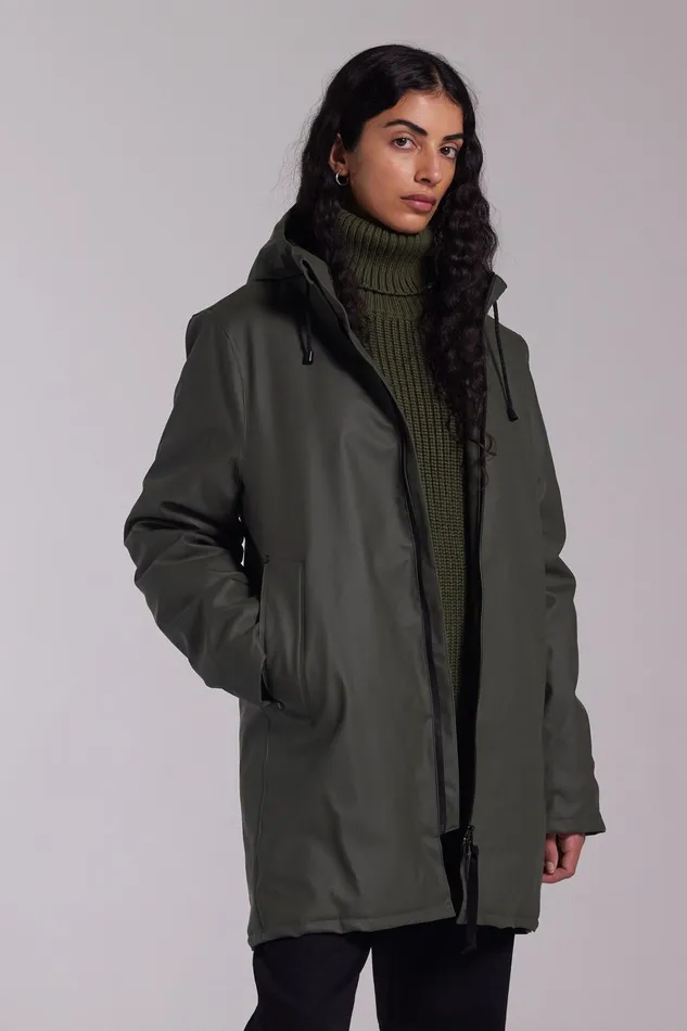 Stutterheim Stockholm Winter Jacket Green Women Winter Coats