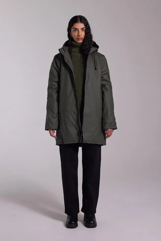 Stutterheim Stockholm Winter Jacket Green Women Winter Coats