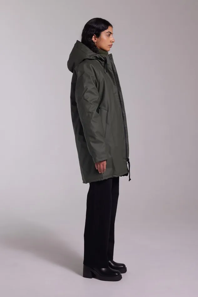 Stutterheim Stockholm Winter Jacket Green Women Winter Coats