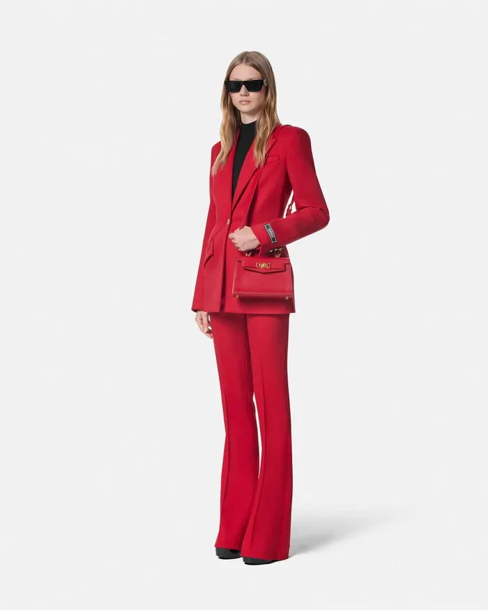 Suits Women Versace Grain De Poudre Dv Pants Red