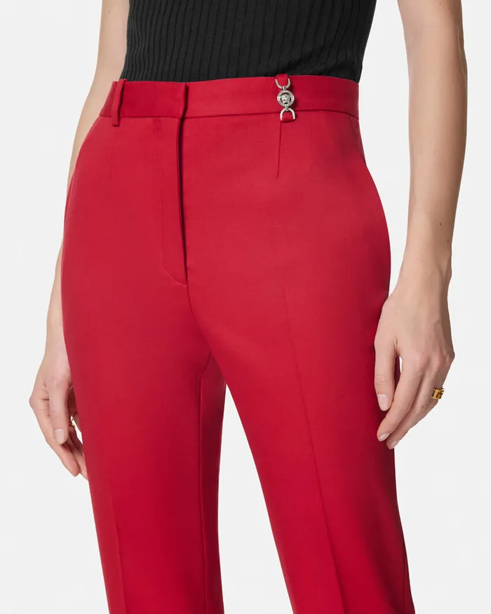 Suits Women Versace Grain De Poudre Dv Pants Red