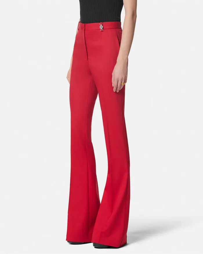 Suits Women Versace Grain De Poudre Dv Pants Red