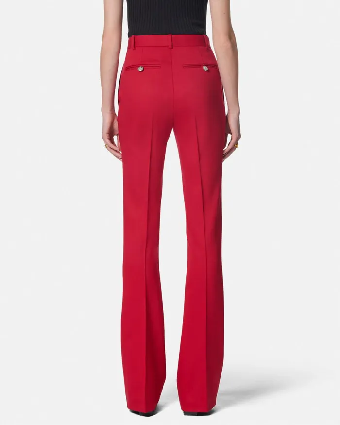 Suits Women Versace Grain De Poudre Dv Pants Red