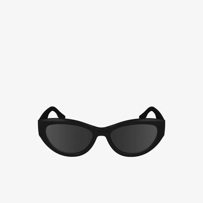 Sunglasses Women Lacoste Women039s CatEye Active Sunglasses Matt Black 001