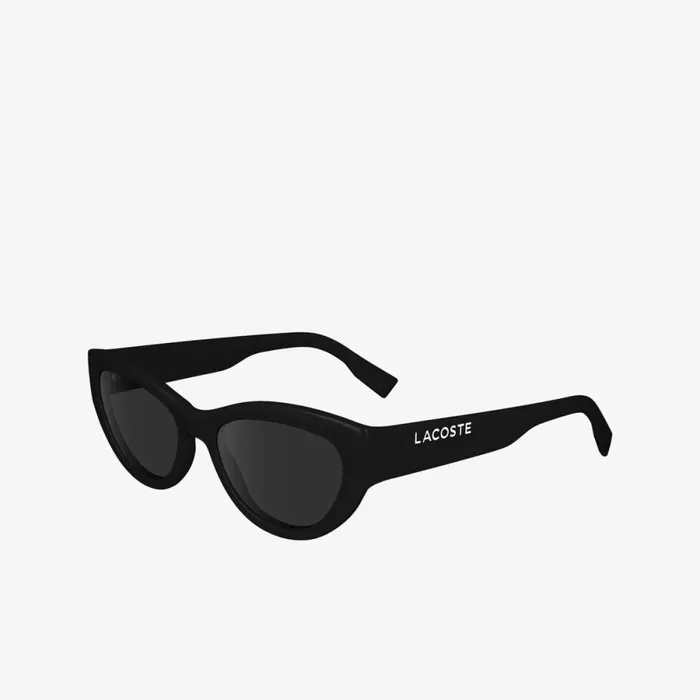 Sunglasses Women Lacoste Women039s CatEye Active Sunglasses Matt Black 001