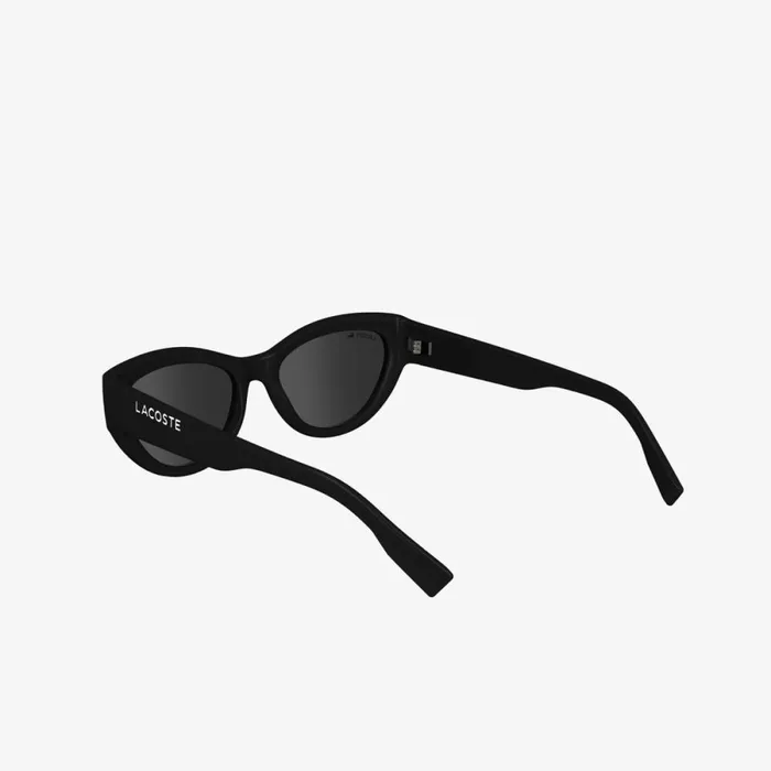 Sunglasses Women Lacoste Women039s CatEye Active Sunglasses Matt Black 001