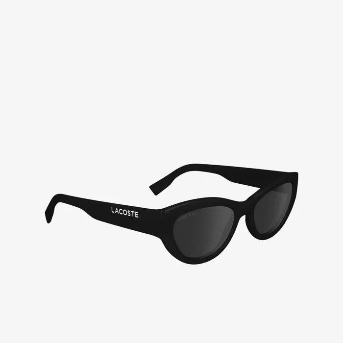 Sunglasses Women Lacoste Women039s CatEye Active Sunglasses Matt Black 001