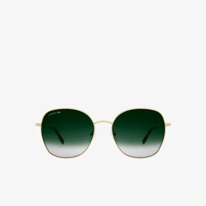Sunglasses Women Lacoste Women039s Oval Metal Neoheritage Sunglasses Semimatte Gold 710