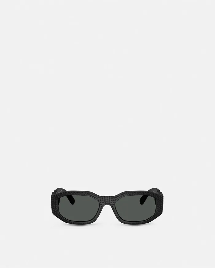 Sunglasses WomenMen Versace Crystal Medusa Biggie Sunglasses Black