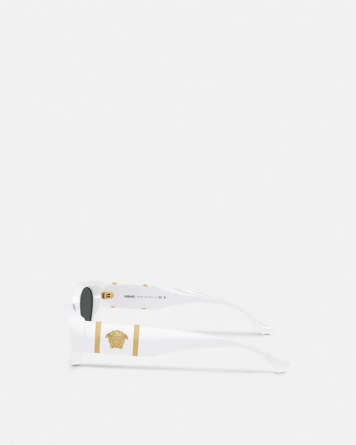 Sunglasses Women Versace Medusa Legend CatEye Sunglasses White