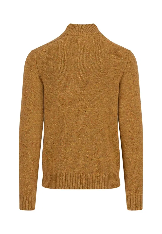 Sweater Men FYNCHHATTON Donegal Knitting Sweaters With Troyer Collar Steelwinter Whitenavynew Dijonflamecloud Blue