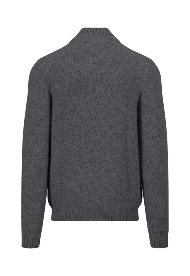 Sweater Men FYNCHHATTON Donegal Knitting Sweaters With Troyer Collar Steelwinter Whitenavynew Dijonflamecloud Blue