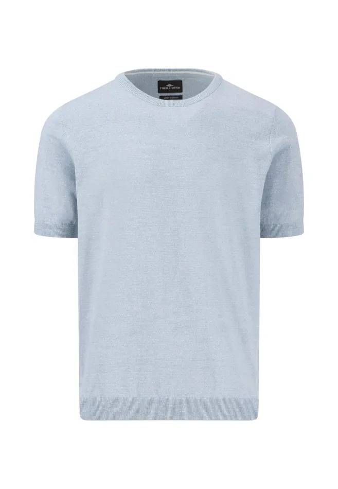 Sweater Men FYNCHHATTON Halbworm Sweater With A Round Neckline Summer Breezenavynew Offwhite