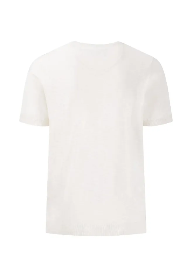 Sweater Men FYNCHHATTON Halbworm Sweater With A Round Neckline Summer Breezenavynew Offwhite